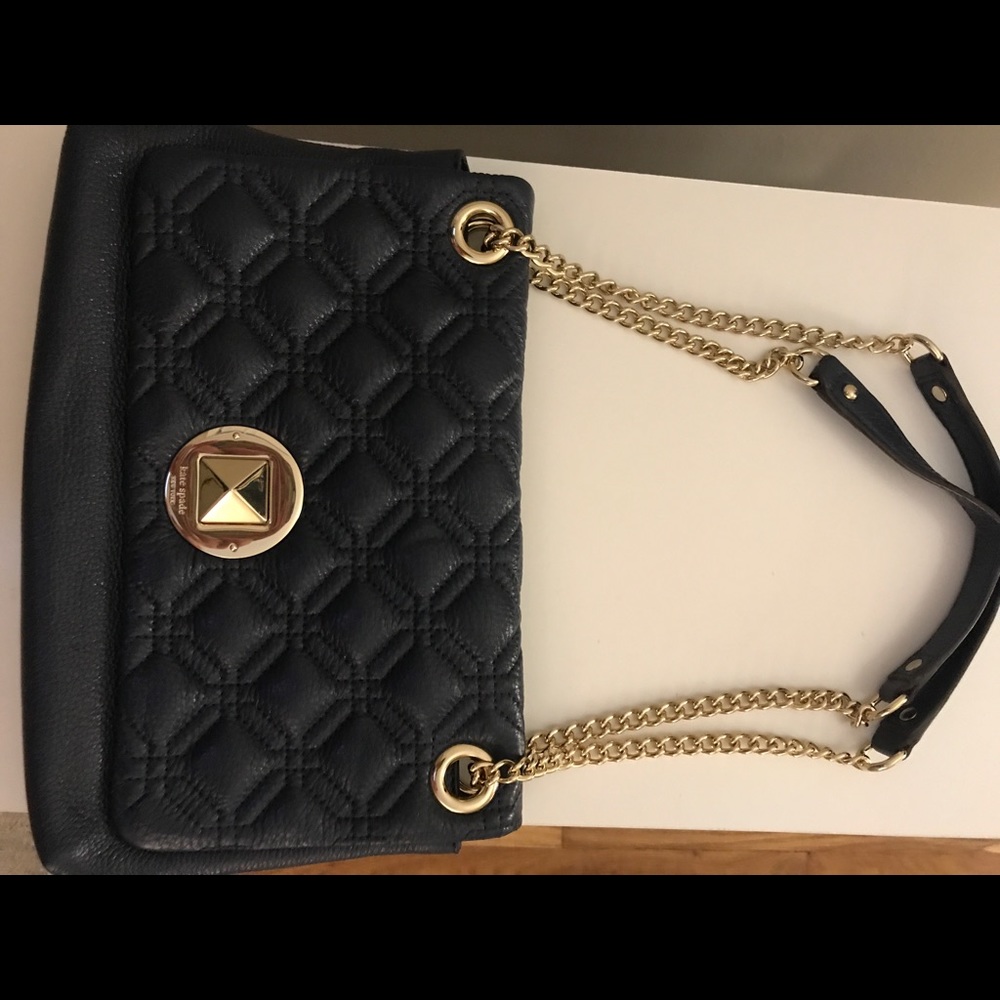 Kate Spade Quilted Adjustable Navy Bag